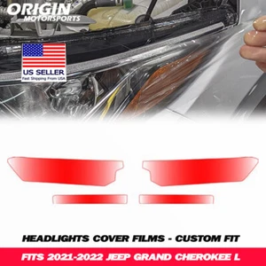 PreCut Headlights Clear Covers Bra Film Kit PPF Fits 2021-2022 GRAND CHEROKEE L - Bild 1 von 6