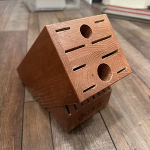 Juego de 10+8 acabados en madera Cutco Homemaker, 18 ranuras, solo bloque (sin cuchillos) - Imagen 1 de 7