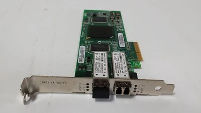 Dell Dual Port 4Gbps Fibre Channel PCIe QLogic PX2510401-61 B QLE2462-DELL DH226 - Image 1 of 4