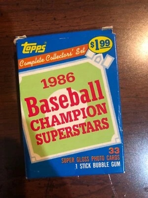 1986 Topps Woolworth Baseball Champion Superstars Complete Set NIB 33 Cards - Image 1 of 2