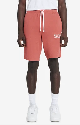 Shorts masculino Tommy Hilfiger lã pique com cordão rosa - Imagem 1 de 3