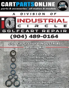 EZ-GO Electric Club Car Graziano Industrial Bearing Kit - Picture 1 of 3