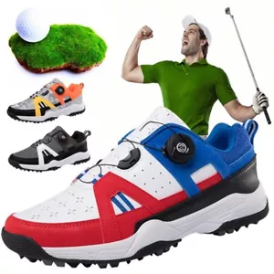 Professional Men's Golf Shoes Breathable Outdoor Waterproof Non-slip Sneakers - Picture 1 of 23