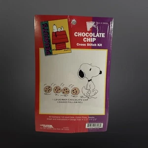 Peanuts Snoopy I Love When Chocolate Chip Cookies Follow Me Cross Stitch #28008 - Picture 1 of 2
