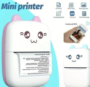 STAMPANTE PORTATILE STAMPA SMARTPHONE FOTO VIDEO TESTO ROSA BLUETOOTH PRINTER X1 - Foto 1 di 4