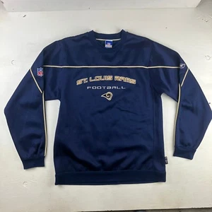 Vtg NFL NFC St Louis Rams Reebok Team Apparel Sweatshirt Mens Sz M Navy Stitched - Bild 1 von 8