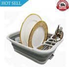 Sammart Collapsible Dish Drainer With Drainer Board - Foldable Drying Rack Se...