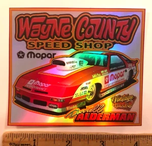 Darrell Alderman WAYNE COUNTY SPEED SHOP NHRA Racing Holographic Sticker Decal - Picture 1 of 3