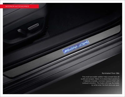  Комплект подлинных потертостей для дверного порога с подсветкой Toyota Avalon 2019 и UP - Изображение 1 из 3