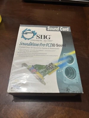 NEW SIIG SoundWave Pro PCI 3D Sound Card IC1607 Audio Out Line In Microphone MID - Image 1 of 4