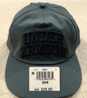 NEW..MEN OSFM UNDER ARMOUR VARSITY WORDMARK CAP (BAROQUE GREEN) - Image 1 of 4