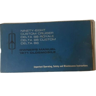 1971 Oldsmobile Delta 88 Classic Car Manual Original Retro Vintage Accessories - Изображение 1 из 4