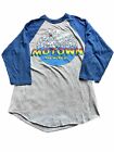 Motown Broadway Musical Baseball Shirt! Grey W Blue Sleeves & Color Logo! Size M