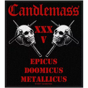 CANDLEMASS - "EPICUS DOOMICUS METALLICUS" - 35TH ANNIVERSARY 10CM X 9CM PATCH - Bild 1 von 9