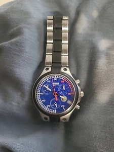 Momo Design Chronograph w/ Blue Dial Excllent Working Condition Adjustable Band - Picture 1 of 4