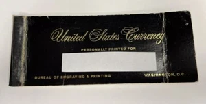 Rare BEP US Currency Booklet Personally Printed for…..with 16 - 1981 Notes - Picture 1 of 7