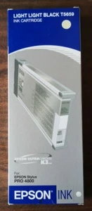 05-2007 NOWY ORYGINALNY EPSON T5659 JASNOCZARNY 220ml K3 TUSZ DO 4800 AS 6069 - Zdjęcie 1 z 3