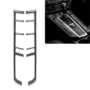 2 piezas para Porsche Macan pegatina de fibra de carbono botón de cambio de marchas marco cubierta moldura - Imagen 1 de 12