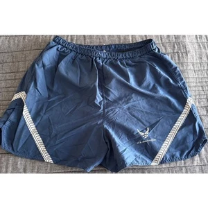 Vintage US Air Force Shorts Men Large Blue Reflective PT Physical Training Run - Picture 1 of 9