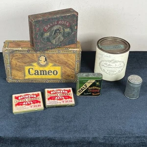Mixture No 79 Tobacco Tin Half & Half Dental Sweet Snuff Little Cigars Box Lot7 - Picture 1 of 18