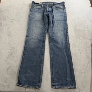 Abercrombie & Fitch Jeans Mens 32x30 Baxter Low Rise Slim Boot Button Fly - Picture 1 of 12