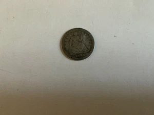 1844 Sitzende Freiheit Half Dime.  Sehr guter Zustand - Bild 1 von 3