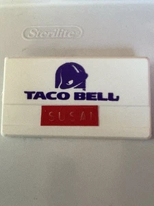 🇺🇸 VINTAGE”TACO BELL”TACOS BURRITO FAST FOOD EMPLOYEE ID BADGE”SUSAN”👀LQQK👀 - Picture 1 of 3