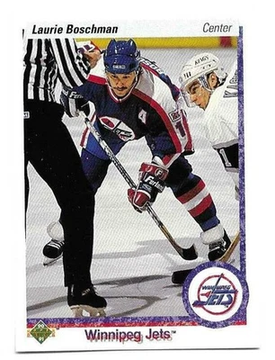 LAURIE BOSCHMAN 1990-91 UPPER DECK CARD NEAR MINT CONDITION - Image 1 of 2