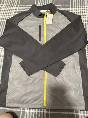 Peter Millar Jacket Mens Hybrid Jacket Gray/Gray Camo Full Zip Size M NWT - Image 1 of 4