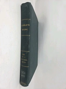 Jul.-Dec. 1929 World's Work Magazine Bound Ex-Library Hardcover - Picture 1 of 7