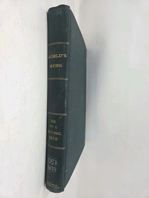 Jul.-Dec. 1929 World's Work Magazine Bound Ex-Library Hardcover - Image 1 of 4