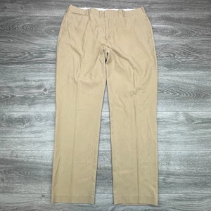 Vintage Polo Ralph Lauren Pants Mens 36x32 Beige Silk Cotton Buckle Back Khakis - Picture 1 of 21