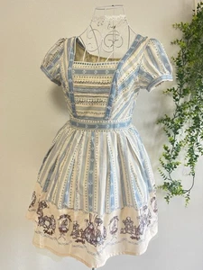Secret Honey x Disney Alice Dress Blue Stripe Cosplay Halloween Japan M - Picture 1 of 12