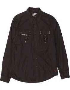 GUESS Mens Shirt Large Black Cotton AB09 - Picture 1 of 3