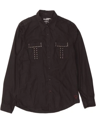 GUESS Mens Shirt Large Black Cotton AB09 - Image 1 of 3