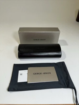 New Giorgio Armani Hard Case for Glasses W/Cleaning Cloth Gift Box - Image 1 of 4