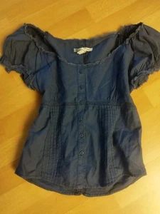 Leinenshirt, Used-Look, Blau, Marke MNG, Gr. S, cool, Lässig, top, trendy - Bild 1 von 3