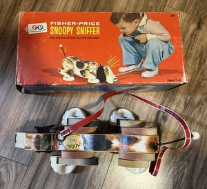 Vintage 1964 Fisher-Price "Snoopy Sniffer" #181 mit Originalkarton - Bild 1 von 7