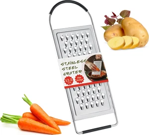 Handheld Flat Coarse Stainless Steel Cheese Grater for Kitchen, 1 Piece - Picture 1 of 12