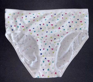 Cat & Jack Girl Size 12 Hearts High Waist Cotton Bikini Panty Underwear Brief - Picture 1 of 3