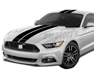 Car Hood Roof Tail Sticker For Ford Mustang GT500 GT350 Graphic Racing Stripes - Bild 1 von 9