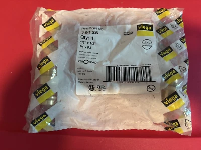 Brand New Viega ProPress 79125 - 1/2" x 1/2" P x P Press Connection Bronze Union - Image 1 of 2