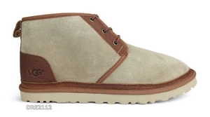 UGG Neumel White Pepper Suede Fur Shoes Mens Size 10 ~NIB~ - Picture 1 of 6