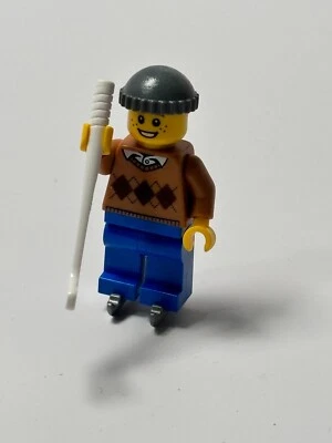 Minifigure Lego Creator Expert Winter Village Fire Station 10263 Ice Skater Man - Image 1 of 2