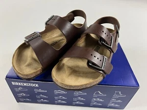BIRKENSTOCK MILANO LEATHER VINTAGE WOOD ROAST US 8 NWB - Picture 1 of 16