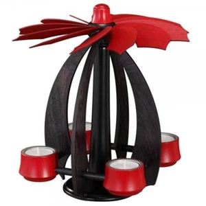 Floating Pyramid Anthracite Ruby Red WxHxD 24x27x24cm NEW Woodpyramid Floating - Picture 1 of 1