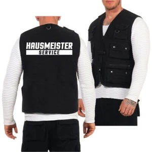 Herren Weste Hausmeister Service mit vielen Taschen Multifunktionsweste outdoor - Bild 1 von 4