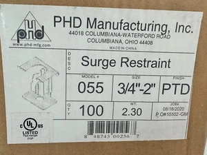 PHD Fig. 055 Fits 3/4"-2" Surge Restraint Band Hanger, Spring Steel (BOX of 100) - Picture 1 of 11