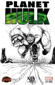 Planet Hulk 1 (2015) Marvel Sketch Cover Variante Comic mit Original Dave Castr Kunst - Bild 1 von 10