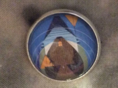 Charley Harper Mallard Duck Wood Duck Water Bird 1" Sewing Button Charles AK87 - Image 1 of 2